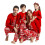 Familjematchande julpyjamasset med röda trädplädar 3