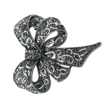 Broche élégante avec strass, nœud papillon, breloque Vintage,-2