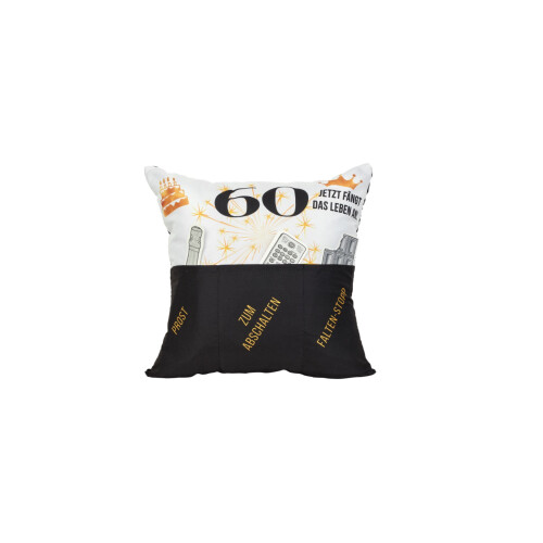 Hergo Sofahelden Sofakissen 43 x 43 cm Runder Geburtstag 60