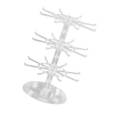 Rotating Jewelry Display Stand Multilayer Organizers ABS-Clear