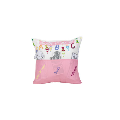 Hergo Sofahelden Sofakissen 43 x 43 cm Schulanfang Mädchen - Endlich Schulkind!