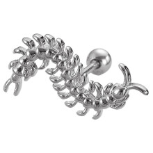 Single Vintage Centipede Studs Earrings Stainless-white king