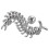 Single Vintage Centipede Studs Earrings Stainless-white king 1
