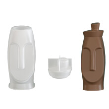 Flexible Silicone Geometric Face Vase Mold for Crafting Vases