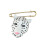 Artistic Enamel Leopard Brooch Oversized Alloy Eye-White 1