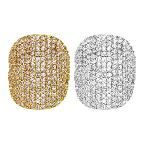 Sturdy Copper Flash Zirconia Wearable Nails for-Silver S 1