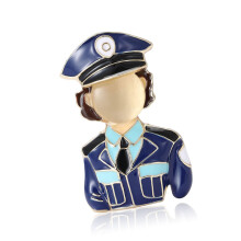 Elegante cartoon cop broche corsage pin voor de meeste