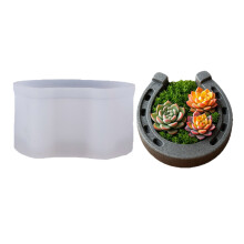 Handmade Plant Pots Mould Flexible Silicone Mould for Concrete