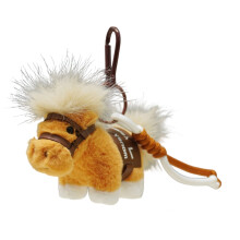 Porte-clés cheval en peluche simple et élégant pour les-Orange