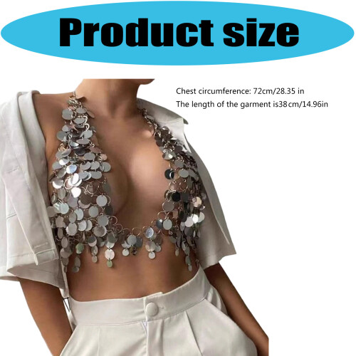Comfortable Sequined Bodice Vest For Trendy Looks Layer Acrylic 2