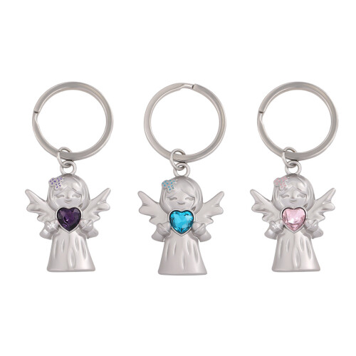 Versatile Angel Heart Keychain Suitable for Multiple Use-Blue 1