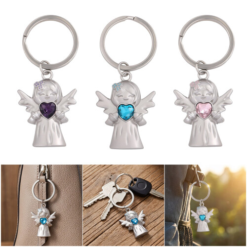 Versatile Angel Heart Keychain Suitable for Multiple Use-Blue 2