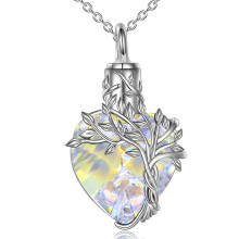 Life Tree Cremation Necklace For Pet Ashes or Human-White