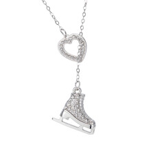 Fashion Candy Hues Ice Skates Necklace Featuring-white diamond1