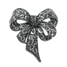 Vintage Rhinestones Bowknot Brooch Elegant Design Secure-2