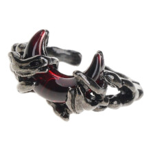 Adjustable Couple Ring Sun/Moon Theme Liquid Texture-moon.