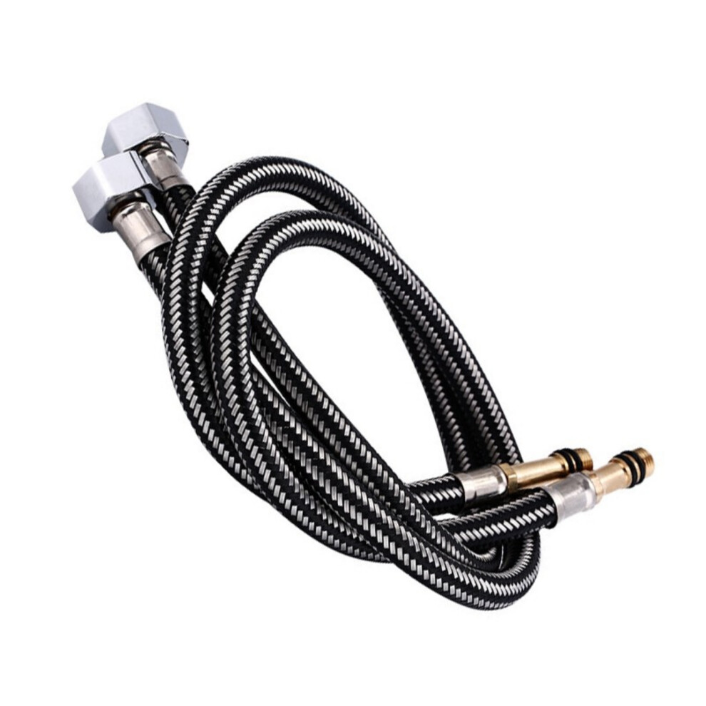 2Pcs Stainless Steel Braided Faucet Hose For Kitchen And-60Cm 7696002942016
