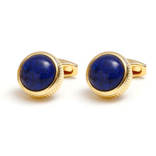 Round Gold Cufflinks for Various Shirts Men's Fashion-D
