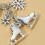 Skiing And Skating Inspired Keychain Featuring Snowflake And Ice 5