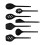 7Pcs Silicone Cookware Set For Frying Baking Stirring-Black 1