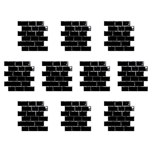 10PCS Faux Bricks Wall Sticker Auto Adhesive Waterproof-147