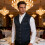 Gothic Waistcoat Victorian Medieval V Neck Button-L Navy Blue 7