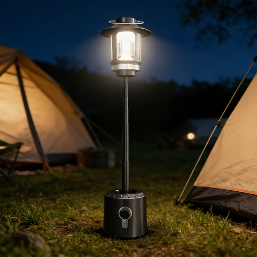 Aluminum Camping Lantern Combining Emergency Power-brown 2