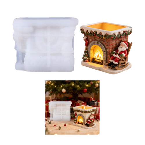 Soft Silicone Pen Holder Mold For Christmas Theme Stove Shape 1