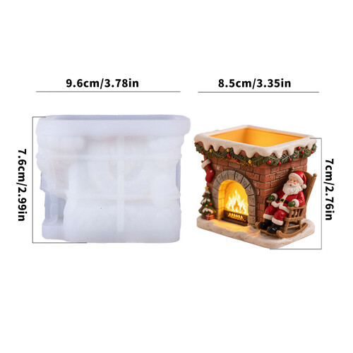 Soft Silicone Pen Holder Mold For Christmas Theme Stove Shape 2
