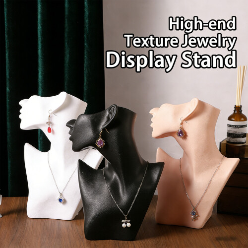 Versatile Mannequin Necklace Earring Ring Holder for Home-White 1