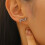 Single Vintage Centipede Studs Earrings Stainless-white king 5