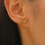 Single Vintage Centipede Studs Earrings Stainless-white king 7