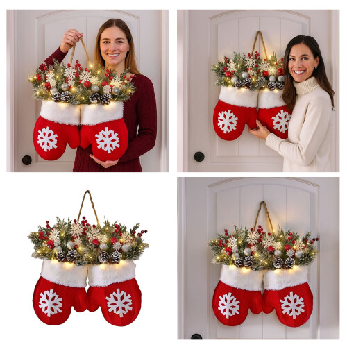 Julevante-guirlande med LED-lys 3 m 1
