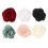 Rosenblomststofbroche - 5,5 cm, vinrød 4