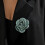 Rosenblomststofbroche - 5,5 cm, vinrød 5