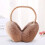 Khaki Winter Earmuffs Foldable Soft Puffy Ear Protection 5