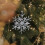 Christmas Tree Ornament Wrought Iron Snowflake 3D Silver 3