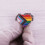 SUNRI enamel pin safe space trans flag ally badge 2