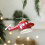 Röd och vit julprydnad för flygplan 5