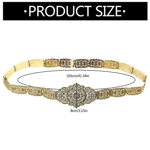 Russian Caucasian Ethnic Metal Belt 103cm 2