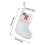 Knitted White Christmas Stocking with Initial R 3