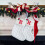 Knitted White Christmas Stocking with Initial R 4