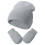 Ensemble bonnet et gants d'hiver pour bébé, en maille douce beige 6