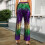 Women's Glitter Sequin Long Loose Pants Bling Party-Multi S 4