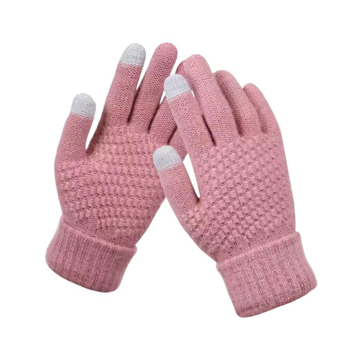 Guanti invernali da donna foderati in pile compatibili con touchscreen 1