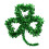 Grön shamrock väggbonad prydnad järntråd glitter 1