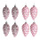 8-teiliger rosa Weihnachtsbaumschmuck, 9 cm 1