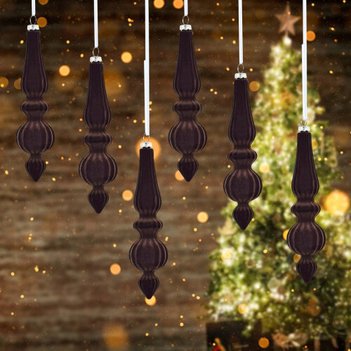 Velvet Hanging Ornament Cone-Shaped Coffee 1 Piece 1