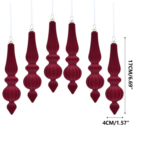 Velvet Christmas Tree Hanging Ball Red 2