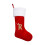 Weihnachtsstrumpf aus rotem Samt mit gesticktem R-Initial 1